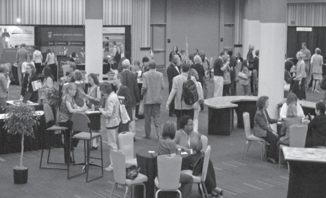Exhibit hall and attendees at the 2010 annual meeting